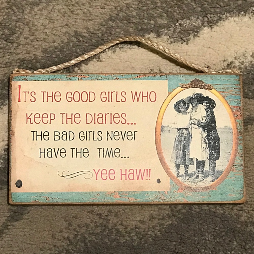 Girl Themed Wooden Sign